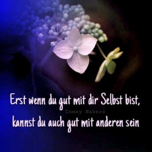 Erst wenn du gut mit dir bist