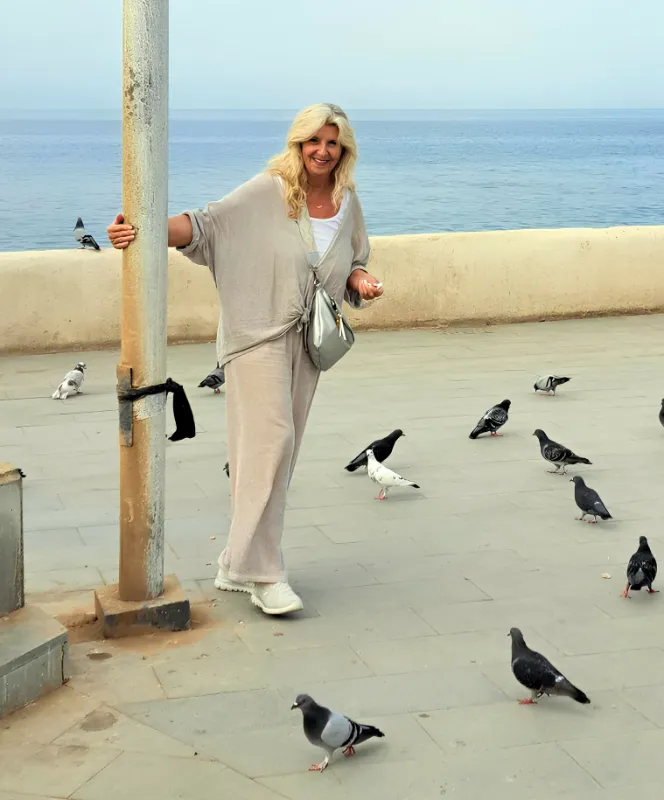 Kornelia Nabers - Meer mit Hilmmel und Vögel