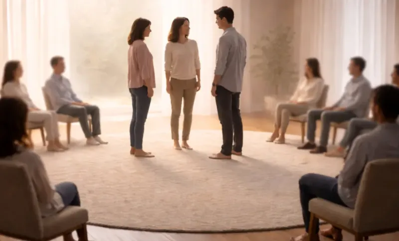 Menschen im Kreis - Systemstellen, Familienstgellen